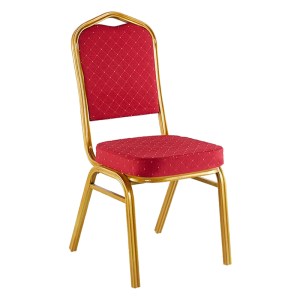 pak-270-000035 ΚΑΡΕΚΛΑ ΣΥΝΕΔΡΙΟΥ HILTON PAKOWORLD ΣΤΟΙΒΑΖΟΜΕΝΗ ΥΦΑΣΜΑ ΚΟΚΚΙΝΟ-ΜΕΤΑΛΛΟ ΧΡΥΣΟ 45X51X96ΕΚ