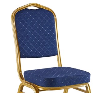 pak-270-000036-1 ΚΑΡΕΚΛΑ ΣΥΝΕΔΡΙΟΥ HILTON PAKOWORLD ΣΤΟΙΒΑΖΟΜΕΝΗ ΥΦΑΣΜΑ ΜΠΛΕ-ΜΕΤΑΛΛΟ ΧΡΥΣΟ 45X51X96ΕΚ