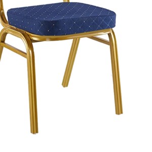 pak-270-000036-2 ΚΑΡΕΚΛΑ ΣΥΝΕΔΡΙΟΥ HILTON PAKOWORLD ΣΤΟΙΒΑΖΟΜΕΝΗ ΥΦΑΣΜΑ ΜΠΛΕ-ΜΕΤΑΛΛΟ ΧΡΥΣΟ 45X51X96ΕΚ
