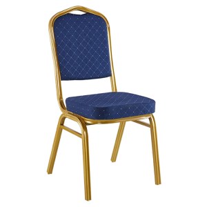 pak-270-000036 ΚΑΡΕΚΛΑ ΣΥΝΕΔΡΙΟΥ HILTON PAKOWORLD ΣΤΟΙΒΑΖΟΜΕΝΗ ΥΦΑΣΜΑ ΜΠΛΕ-ΜΕΤΑΛΛΟ ΧΡΥΣΟ 45X51X96ΕΚ