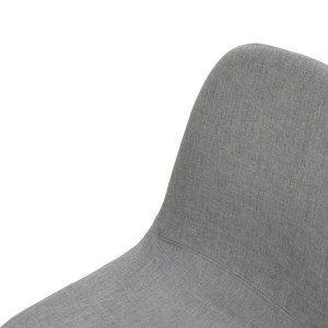 pak-270-000037-4 ΚΑΡΕΚΛΑ BELLA PAKOWORLD ΥΦΑΣΜΑ ΣΕ ΓΚΡΙ ΜΕ ΠΟΔΙ ΜΑΥΡΟ ΜΕΤΑΛΛΟ 43.5X52X89ΕΚ