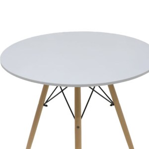pak-271-000007-2 ΤΡΑΠΕΖΙ JULITA PAKOWORLD MDF ΛΕΥΚΟ-ΠΟΔΙΑ ΦΥΣΙΚΟ Φ80X73ΕΚ
