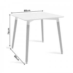 pak-271-000010-2 ΤΡΑΠΕΖΙ NATALI PAKOWORLD MDF ΜΑΥΡΟ-ΠΟΔΙΑ ΦΥΣΙΚΟ 80X80X76ΕΚ