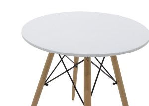pak-271-000022-2 ΤΡΑΠΕΖΙ JULITA PAKOWORLD MDF ΛΕΥΚΟ ΚΑΙ ΞΥΛΟ ΟΞΙΑΣ ΣΕ ΦΥΣΙΚΗ ΑΠΟΧΡΩΣΗ Φ60X73ΕΚ