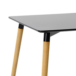 pak-271-000030-4 ΤΡΑΠΕΖΑΡΙΑ NATALI-GASTON ΣΕΤ 5ΤΕΜ PAKOWORLD MDF ΚΑΙ ΞΥΛΟ ΟΞΙΑΣ ΣΕ ΜΑΥΡΗ-ΦΥΣΙΚΗ ΑΠΟΧΡΩΣΗ 80X80X76ΕΚ