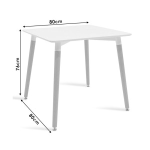 pak-271-000030-6 ΤΡΑΠΕΖΑΡΙΑ NATALI-GASTON ΣΕΤ 5ΤΕΜ PAKOWORLD MDF ΚΑΙ ΞΥΛΟ ΟΞΙΑΣ ΣΕ ΜΑΥΡΗ-ΦΥΣΙΚΗ ΑΠΟΧΡΩΣΗ 80X80X76ΕΚ