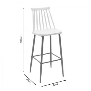 pak-273-000006-7 ΣΚΑΜΠΟ ΜΠΑΡ AURORA PAKOWORLD PP ΛΕΥΚΟ-ΦΥΣΙΚΟ ΠΟΔΙ 42X49X109ΕΚ