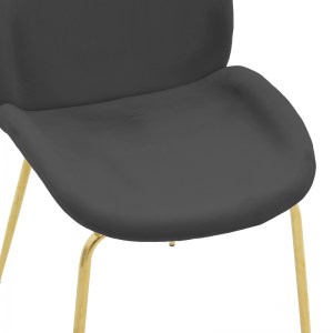 pak-273-000016-6 ΚΑΡΕΚΛΑ MALEY PAKOWORLD ΑΝΘΡΑΚΙ ΒΕΛΟΥΔΟ-ΠΟΔΙ ΧΡΥΣΟ ΜΕΤΑΛΛΟ 47X60X90ΕΚ