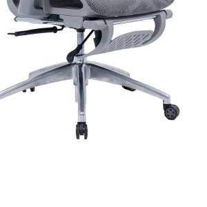 pak-275-000001-9 ΚΑΡΕΚΛΑ ΓΡΑΦΕΙΟΥ ΔΙΕΥΘΥΝΤΗ ΜΕ ΥΠΟΠΟΔΙΟ THELONIUS PAKOWORLD MESH ΓΚΡΙ