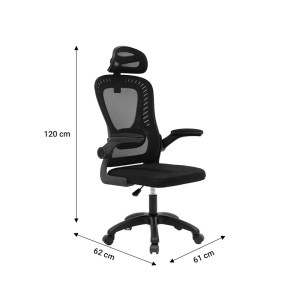 pak-275-000003-9 ΚΑΡΕΚΛΑ ΓΡΑΦΕΙΟΥ ΔΙΕΥΘΥΝΤΗ DELILAH PAKOWORLD MESH ΜΑΥΡΟ