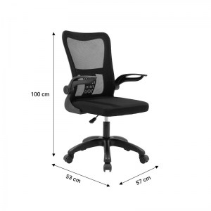 pak-275-000009-6 ΚΑΡΕΚΛΑ ΓΡΑΦΕΙΟΥ ΕΡΓΑΣΙΑΣ ANNALISE PAKOWORLD MESH ΜΑΥΡΟ