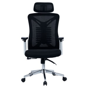 pak-275-000010-3 ΚΑΡΕΚΛΑ ΓΡΑΦΕΙΟΥ ΔΙΕΥΘΥΝΤΗ ANDREW PAKOWORLD MESH ΜΑΥΡΟ-ΛΕΥΚΟ