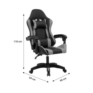 pak-275-000012-7 ΚΑΡΕΚΛΑ ΓΡΑΦΕΙΟΥ GAMING WILLIAM PAKOWORLD PU ΜΑΥΡΟ-ΚΟΚΚΙΝΟ