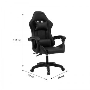 pak-275-000014-6 ΚΑΡΕΚΛΑ ΓΡΑΦΕΙΟΥ GAMING WILLIAM PAKOWORLD PU ΜΑΥΡΟ-ΜΠΛΕ
