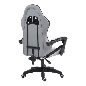 pak-275-000015-1 ΚΑΡΕΚΛΑ ΓΡΑΦΕΙΟΥ GAMING GLINE PAKOWORLD ΜΑΥΡΟ-ΓΚΡΙ ΥΦΑΣΜΑ ΜΑΥΡΟ PP 60X59X118ΕΚ