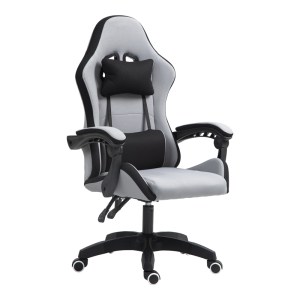 pak-275-000015 ΚΑΡΕΚΛΑ ΓΡΑΦΕΙΟΥ GAMING GLINE PAKOWORLD ΜΑΥΡΟ-ΓΚΡΙ ΥΦΑΣΜΑ ΜΑΥΡΟ PP 60X59X118ΕΚ