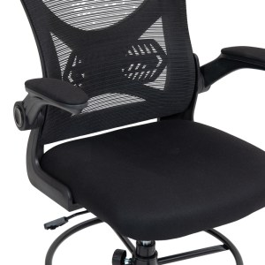 pak-275-000021-9 ΚΑΡΕΚΛΑ ΓΡΑΦΕΙΟΥ ΕΡΓΑΣΙΑΣ DERZIO PAKOWORLD ΥΦΑΣΜΑ MESH ΣΕ ΜΑΥΡΗ ΑΠΟΧΡΩΣΗ 62X53X131ΕΚ