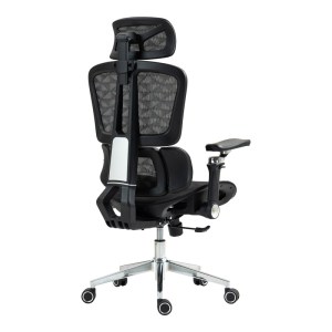 pak-275-000022-2 ΚΑΡΕΚΛΑ ΓΡΑΦΕΙΟΥ ΕΡΓΑΣΙΑΣ JEFFER PAKOWORLD MESH ΣΕ ΜΑΥΡΗ ΑΠΟΧΡΩΣΗ 67X62X115-125ΕΚ