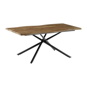 pak-278-000010 ΤΡΑΠΕΖΙ JONAL PAKOWORLD ΕΠΙΦΑΝΕΙΑ MDF ΚΑΡΥΔΙ-ΠΟΔΙ ΜΑΥΡΟ ΜΕΤΑΛΛΟ 180X90X76ΕΚ