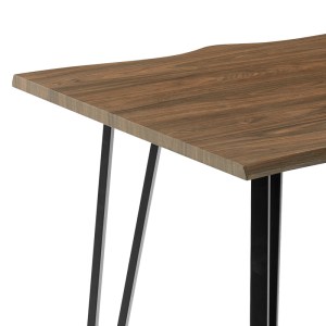 pak-278-000011-1 ΤΡΑΠΕΖΙ IZZAC PAKOWORLD ΕΠΙΦΑΝΕΙΑ MDF SONOMA-ΠΟΔΙ ΜΑΥΡΟ ΜΕΤΑΛΛΟ 140X80X76ΕΚ