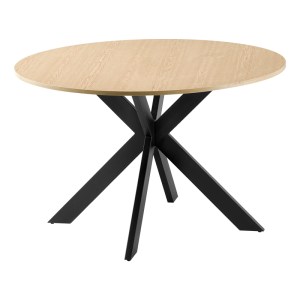 pak-278-000012 ΤΡΑΠΕΖΙ JESTON PAKOWORD MDF SONOMA-ΠΟΔΙ ΜΑΥΡΟ ΜΕΤΑΛΛΟ Φ120X75ΕΚ