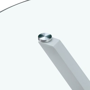 pak-278-000016-3 ΤΡΑΠΕΖΙ TAVULA PAKOWORD ΓΥΑΛΙ- ΜΕΤΑΛΛΙΚΑ ΠΟΔΙΑ ΣΕ ΛΕΥΚΗ ΑΠΟΧΡΩΣΗ Φ120X75ΕΚ
