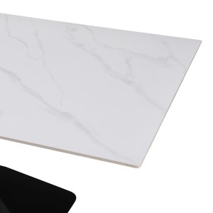 pak-278-000017-3 ΤΡΑΠΕΖΙ TAFEL PAKOWORD SINTERED STONE ΛΕΥΚΟ ΜΕ ΜΕΤΑΛΛΙΚΑ ΠΟΔΙΑ ΣΕ ΜΑΥΡΗ ΑΠΟΧΡΩΣΗ 180X90X76ΕΚ