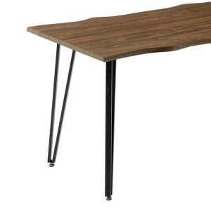 pak-278-000025-1 ΤΡΑΠΕΖΙ IZZAC PAKOWORLD ΕΠΙΦΑΝΕΙΑ MDF ΚΑΡΥΔΙ-ΠΟΔΙ ΜΑΥΡΟ ΜΕΤΑΛΛΟ 140X80X76ΕΚ
