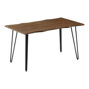 pak-278-000025 ΤΡΑΠΕΖΙ IZZAC PAKOWORLD ΕΠΙΦΑΝΕΙΑ MDF ΚΑΡΥΔΙ-ΠΟΔΙ ΜΑΥΡΟ ΜΕΤΑΛΛΟ 140X80X76ΕΚ