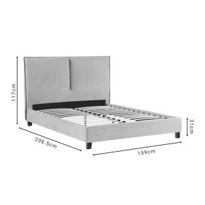 pak-279-000009-5 ΚΡΕΒΑΤΙ ΔΙΠΛΟ MAJUS PAKOWORLD ΥΦΑΣΜΑ ΑΝΘΡΑΚΙ-BEIGE 160X200ΕΚ