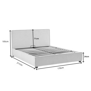 pak-279-000011-7 ΚΡΕΒΑΤΙ ΔΙΠΛΟ BEDKA PAKOWORLD ΥΦΑΣΜΑ ΑΝΘΡΑΚΙ 160X200ΕΚ