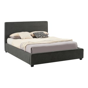 pak-279-000011 ΚΡΕΒΑΤΙ ΔΙΠΛΟ BEDKA PAKOWORLD ΥΦΑΣΜΑ ΑΝΘΡΑΚΙ 160X200ΕΚ