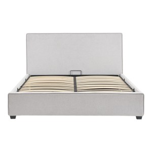 pak-279-000012-4 ΚΡΕΒΑΤΙ ΔΙΠΛΟ BEDKA PAKOWORLD ΥΦΑΣΜΑ ΓΚΡΙ 160X200ΕΚ