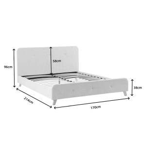 pak-279-000013-5 ΚΡΕΒΑΤΙ ΔΙΠΛΟ RESTEL PAKOWORLD ΥΦΑΣΜΑ ΓΚΡΙ-ΜΠΕΖ 160X200ΕΚ