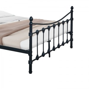 pak-285-000018-3 ΚΡΕΒΑΤΙ BEOWULF PAKOWORLD ΜΑΥΡΟ ΜΕΤΑΛΛΙΚΟ 150X200X102ΕΚ