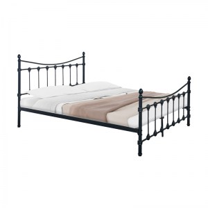 pak-285-000018 ΚΡΕΒΑΤΙ BEOWULF PAKOWORLD ΜΑΥΡΟ ΜΕΤΑΛΛΙΚΟ 150X200X102ΕΚ