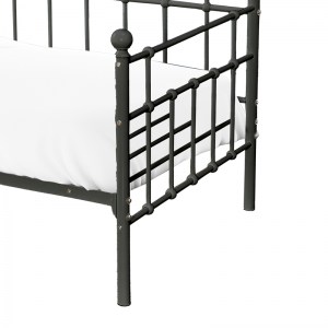 pak-285-000019-3 ΚΡΕΒΑΤΙ HAVELOCK PAKOWORLD ΜΑΥΡΟ ΜΕΤΑΛΛΙΚΟ 90X190X98ΕΚ