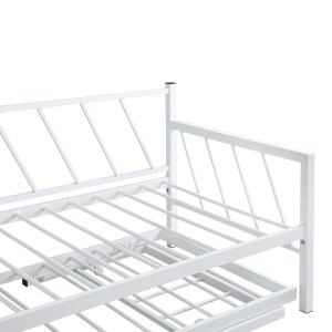 pak-285-000020-6 ΚΡΕΒΑΤΙ-ΚΑΝΑΠΕΣ REMMIE PAKOWORLD ΜΕΤΑΛΛΟ ΣΕ ΛΕΥΚΗ ΑΠΟΧΡΩΣΗ 94X198X86ΕΚ