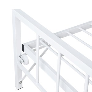 pak-285-000020-7 ΚΡΕΒΑΤΙ-ΚΑΝΑΠΕΣ REMMIE PAKOWORLD ΜΕΤΑΛΛΟ ΣΕ ΛΕΥΚΗ ΑΠΟΧΡΩΣΗ 94X198X86ΕΚ