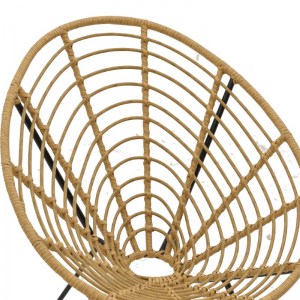 pak-286-000010-4 ΠΟΛΥΘΡΟΝΑ NAOKI PAKOWORLD PE ΦΥΣΙΚΟ-ΜΕΤΑΛΛΟ ΜΑΥΡΟ ΠΟΔΙ 78X74X87ΕΚ