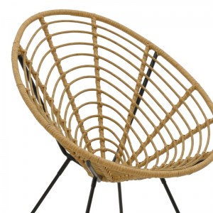pak-286-000010-5 ΠΟΛΥΘΡΟΝΑ NAOKI PAKOWORLD PE ΦΥΣΙΚΟ-ΜΕΤΑΛΛΟ ΜΑΥΡΟ ΠΟΔΙ 78X74X87ΕΚ