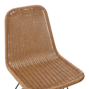 pak-286-000015-6 ΚΑΡΕΚΛΑ PAMELA PAKOWORLD PE RATTAN ΣΕ ΦΥΣΙΚΗ ΑΠΟΧΡΩΣΗ ΚΑΙ ΜΑΥΡΑ ΜΕΤΑΛΛΙΚΑ ΠΟΔΙΑ 44X58X82ΕΚ