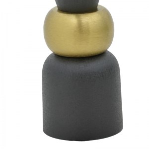 pak-287-000003-1 ΒΑΖΟ DECORASIE INART ΜΑΥΡΟ-ΧΡΥΣΟ ΜΕΤΑΛΛΟ Φ28X65ΕΚ