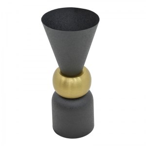 pak-287-000003-3 ΒΑΖΟ DECORASIE INART ΜΑΥΡΟ-ΧΡΥΣΟ ΜΕΤΑΛΛΟ Φ28X65ΕΚ