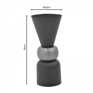 pak-287-000003-4 ΒΑΖΟ DECORASIE INART ΜΑΥΡΟ-ΧΡΥΣΟ ΜΕΤΑΛΛΟ Φ28X65ΕΚ