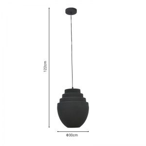 pak-287-000012-3 ΦΩΤΙΣΤΙΚΟ ΟΡΟΦΗΣ KELSY INART E27 ΜΑΥΡΟ ΜΕΤΑΛΛΟ Φ30X122ΕΚ