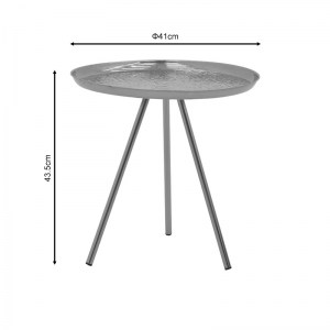 pak-287-000015-2 ΒΟΗΘΗΤΙΚΟ ΤΡΑΠΕΖΙ JACKSIE INART ΓΚΡΙ-ΧΡΥΣΟ ΜΕΤΑΛΛΟ Φ41X43.5ΕΚ