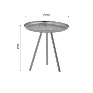 pak-287-000015-3 ΒΟΗΘΗΤΙΚΟ ΤΡΑΠΕΖΙ JACKSIE INART ΓΚΡΙ-ΧΡΥΣΟ ΜΕΤΑΛΛΟ Φ41X43.5ΕΚ