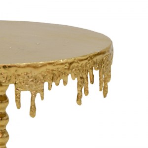 pak-287-000019-2 ΒΟΗΘΗΤΙΚΟ ΤΡΑΠΕΖΙ FROPIO INART ΧΡΥΣΟ ΜΕΤΑΛΛΟ Φ40X44ΕΚ