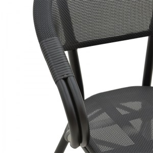 pak-289-000001-5 ΠΟΛΥΘΡΟΝΑ ΚΗΠΟΥ ISAIA PAKOWORLD ΜΑΥΡΟ ΑΛΟΥΜΙΝΙΟ-TEXTILENE ΜΑΥΡΟ 57X57X83ΕΚ